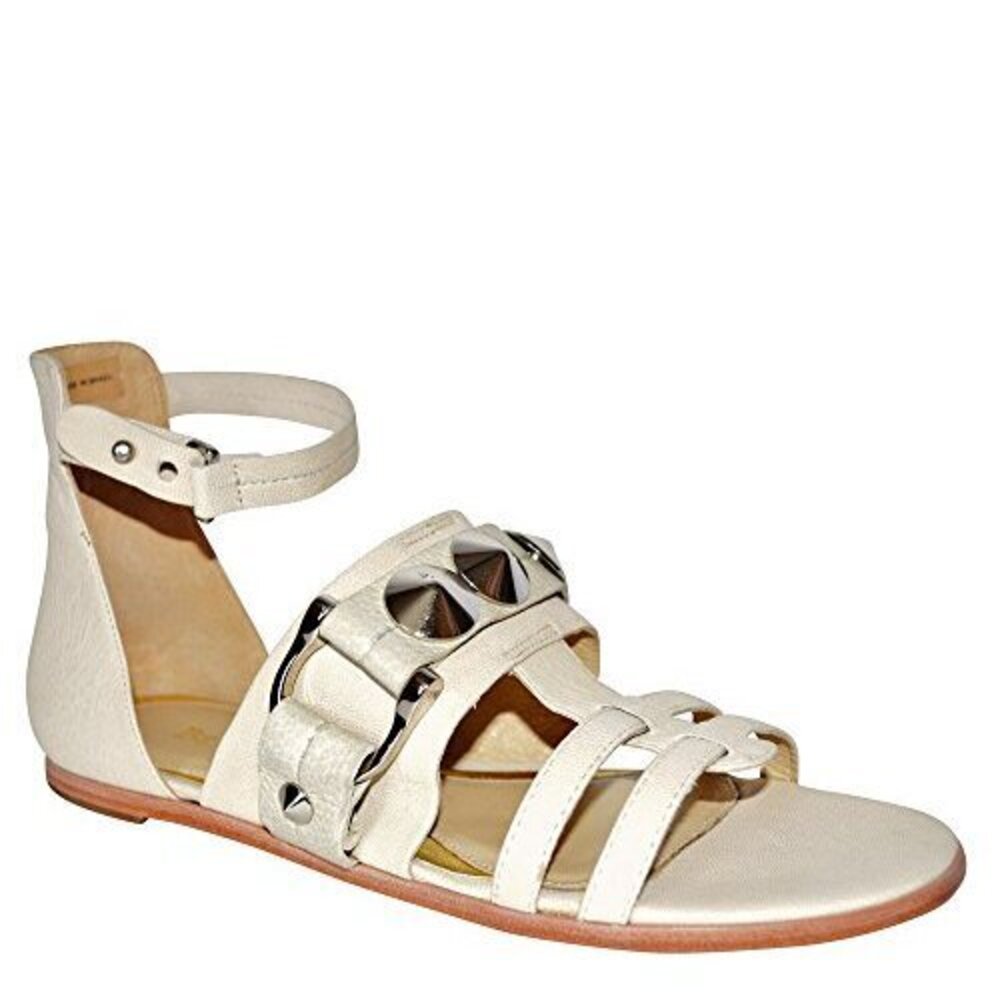 BE & D Women's Montauk Flat Sandal,Ivory/Cognac,39.5 EU (US Women's 9.5 M)